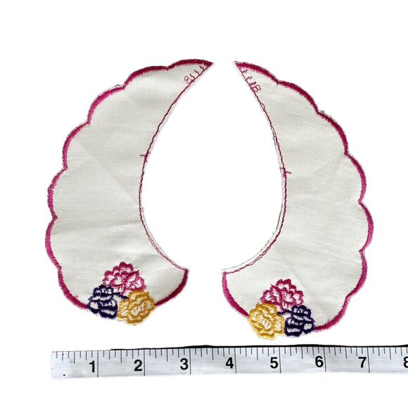 New Vintage Child Baby Scalloped Embroidered OshKosh Peter Pan Collars Set of 3 - Picture 4 of 7